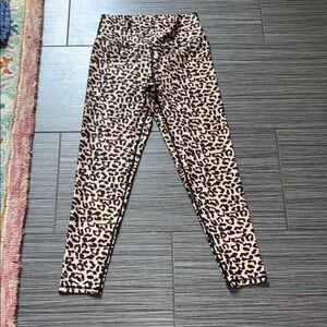 Kyodan Tan and Black Leopard Print Leggings